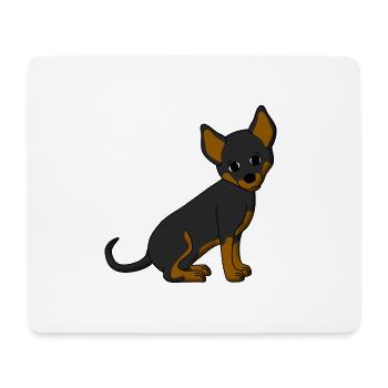 Chihuahua black - Mouse Pad (horizontal) - white - Front