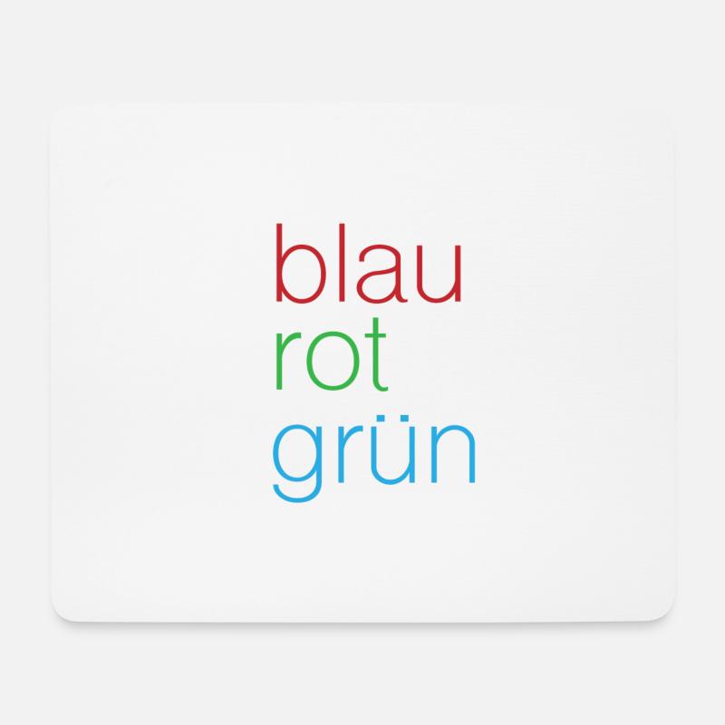 blau rot grün? rot grün blau? - Mousepad (Querformat) - Weiß