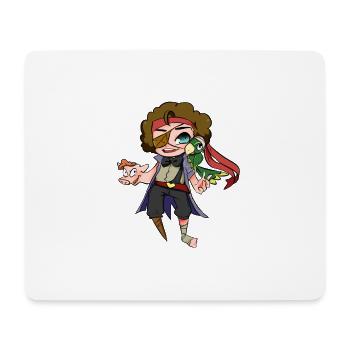 Pig-Pirate - Mousepad (Querformat) - Weiß - Vorne