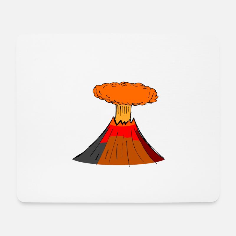 volcano - Mouse Pad (horizontal) - white