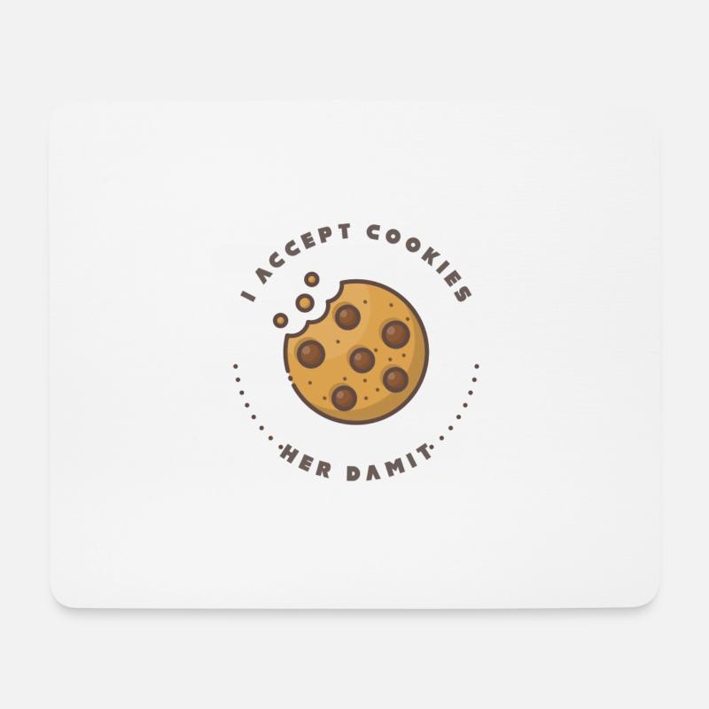 AcceptCookies (Keks-Liebe-Edition) - Mousepad (Querformat) - Weiß