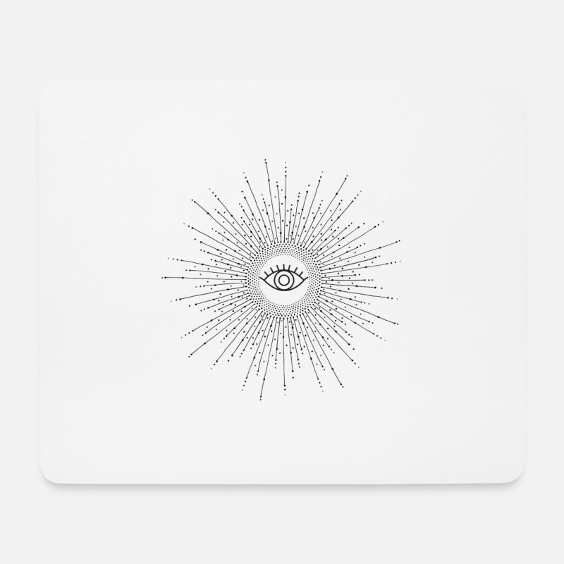 Karma Auge - Mousepad (Querformat) - Weiß