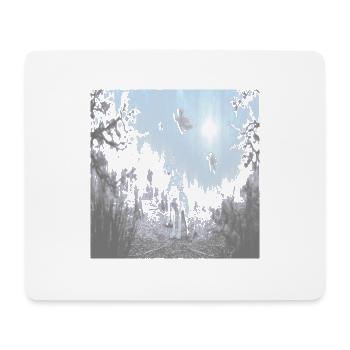 Loup - Tapis de souris (format paysage) - blanc - Devant