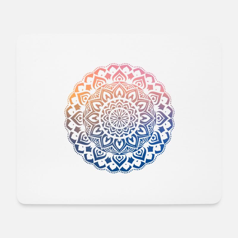 Mandala - Mousepad (Querformat) - Weiß