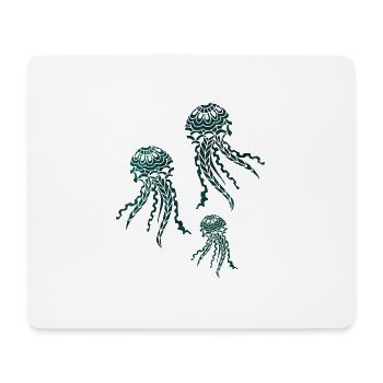 Quallen - Mousepad (Querformat) - Weiß - Vorne