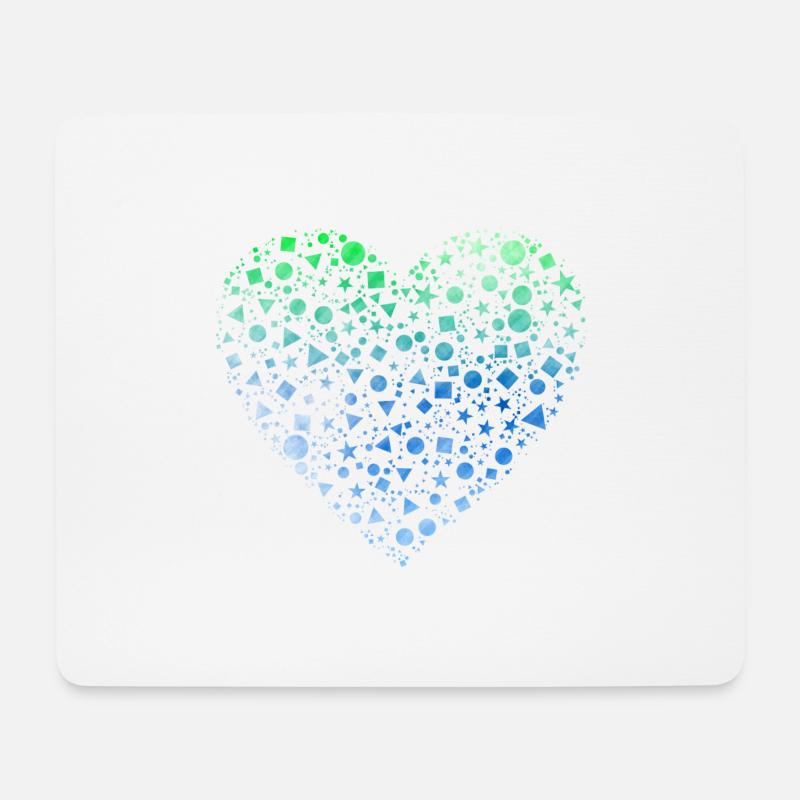 Formen Herz - Mousepad (Querformat) - Weiß