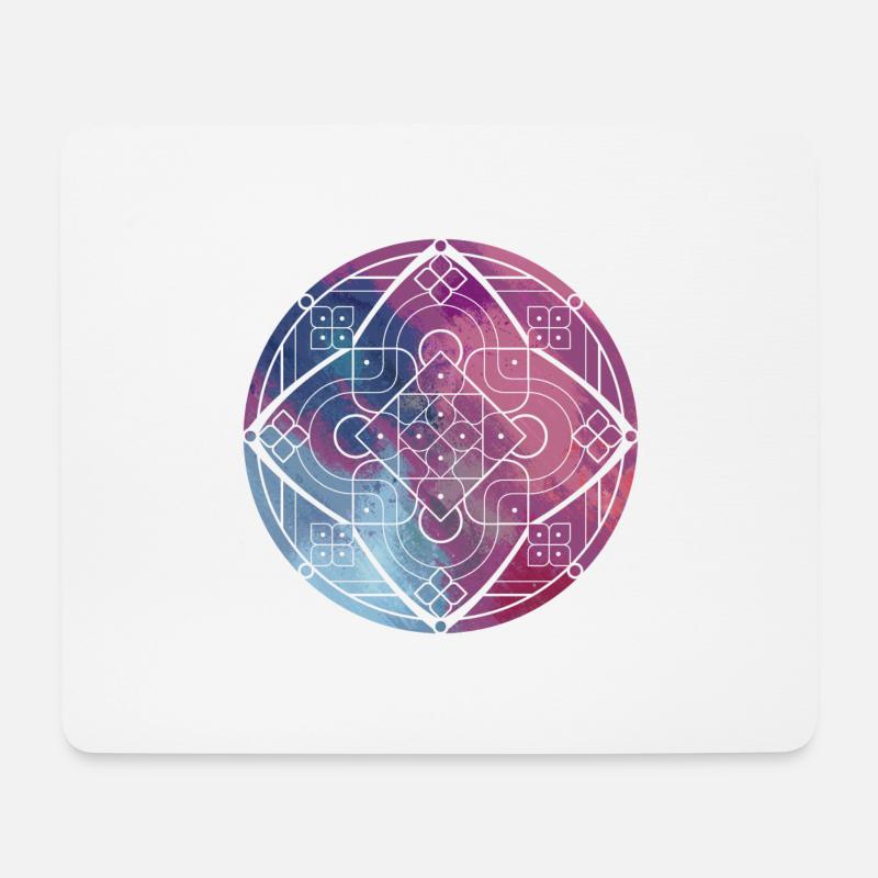Mandala - Tapis de souris (format paysage) - blanc