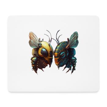 Bees in a futuristic look - Mouse Pad (horizontal) - white - Front