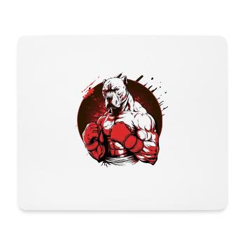 Fighting Pitbull Dog Fighter - Mouse Pad (horizontal) - white - Front