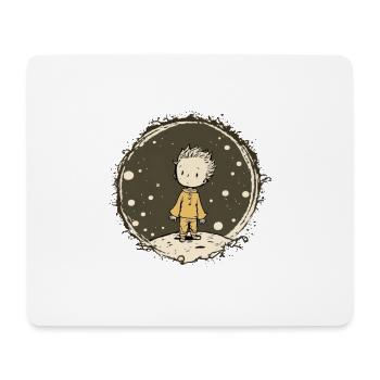 Junger Prinz auf dem Mond Sternenhimmel - Mousepad (Querformat) - Weiß - Vorne