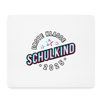 Erste Klasse Schulkind 2025 cooler Style - Mousepad (Querformat) - Weiß - Vorne