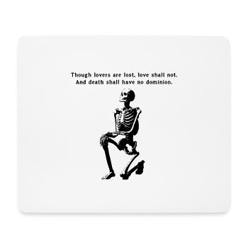 Kniendes Skelett - Tarot-Tod mit Zitat - Mousepad (Querformat) - Weiß - Vorne