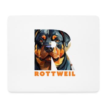 Rottweiler1 - Mousepad (Querformat) - Weiß - Vorne