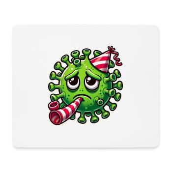 Trauriger Keim Party Aufkleber Design - Mousepad (Querformat) - Weiß - Vorne