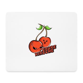 Saure Kirsche - Mousepad (Querformat) - Weiß - Vorne