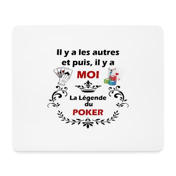 LA LEGENDE DU POKER - Tapis de souris (format paysage) - blanc - Devant