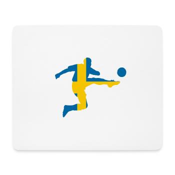 Football suédois - Tapis de souris (format paysage) - blanc - Devant