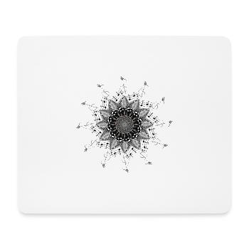 Musical Elegant Mandala - Mouse Pad (horizontal) - white - Front
