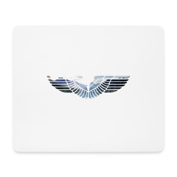 Eagle wing emblem - Mouse Pad (horizontal) - white - Front