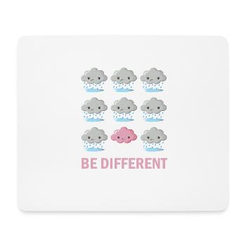 Sei anders - Mousepad (Querformat) - Weiß - Vorne