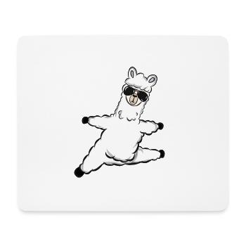 Lunettes de soleil en alpaga - Tapis de souris (format paysage) - blanc - Devant