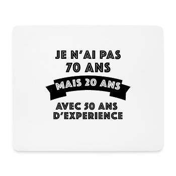 Vieux mais 20 ans d'expérience - Tapis de souris (format paysage) - blanc - Devant