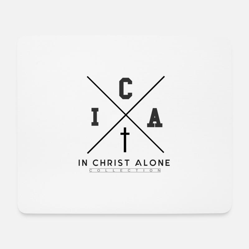 Cross In Christ alone - Mousepad (Querformat) - Weiß