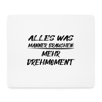 Tuner Tuning Auto Mehr Drehmoment Geschenk - Mousepad (Querformat) - Weiß - Vorne