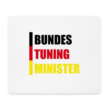 Tuner Auto Geschenk Bundes Tuning Minister - Mousepad (Querformat) - Weiß - Vorne