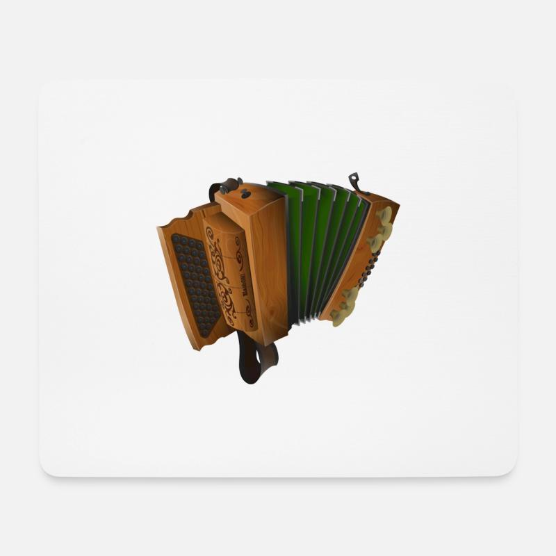 Accordéon styrien - If/Vert | ZiachON ! - Tapis de souris (format paysage) - blanc