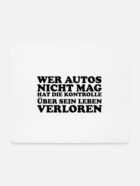Wer Autos nicht mag Lustige Sprüche Geschenk - Mousepad (Querformat) - Weiß