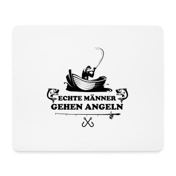 Real Men Go Fishing Fishing Gift Boat - Mouse Pad (horizontal) - white - Front
