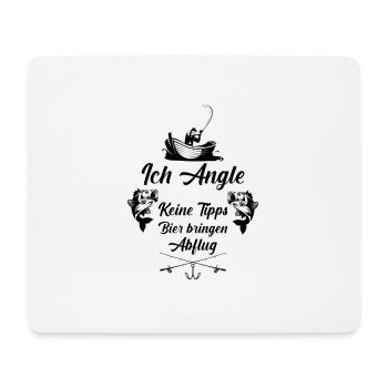 Ich angle keine Tipps Lustig Fischen Geschenk - Mousepad (Querformat) - Weiß - Vorne