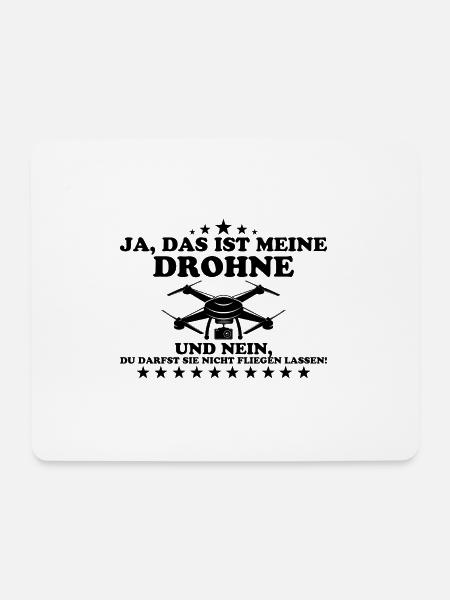 Ja das ist meine Drohne Geschenk Lustig Fliegen - Mousepad (Querformat) - Weiß
