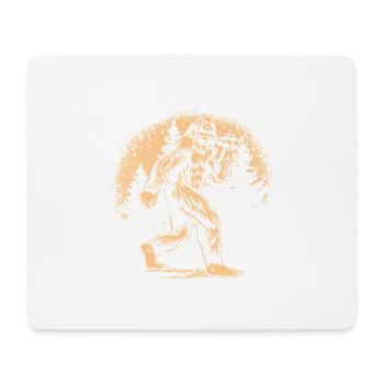 Yeti-Wald-Silhouette orange - Mousepad (Querformat) - Weiß - Vorne