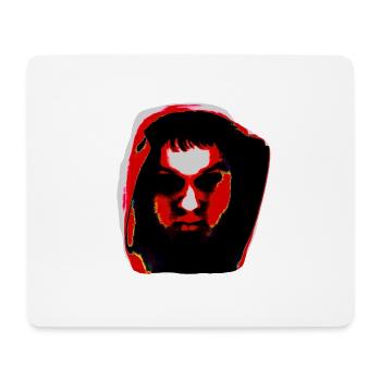Hoody head: Rot - Mousepad (Querformat) - Weiß - Vorne