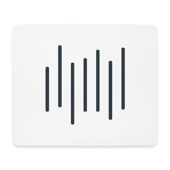 Linienrhythmus Dunkelblau - Mousepad (Querformat) - Weiß - Vorne