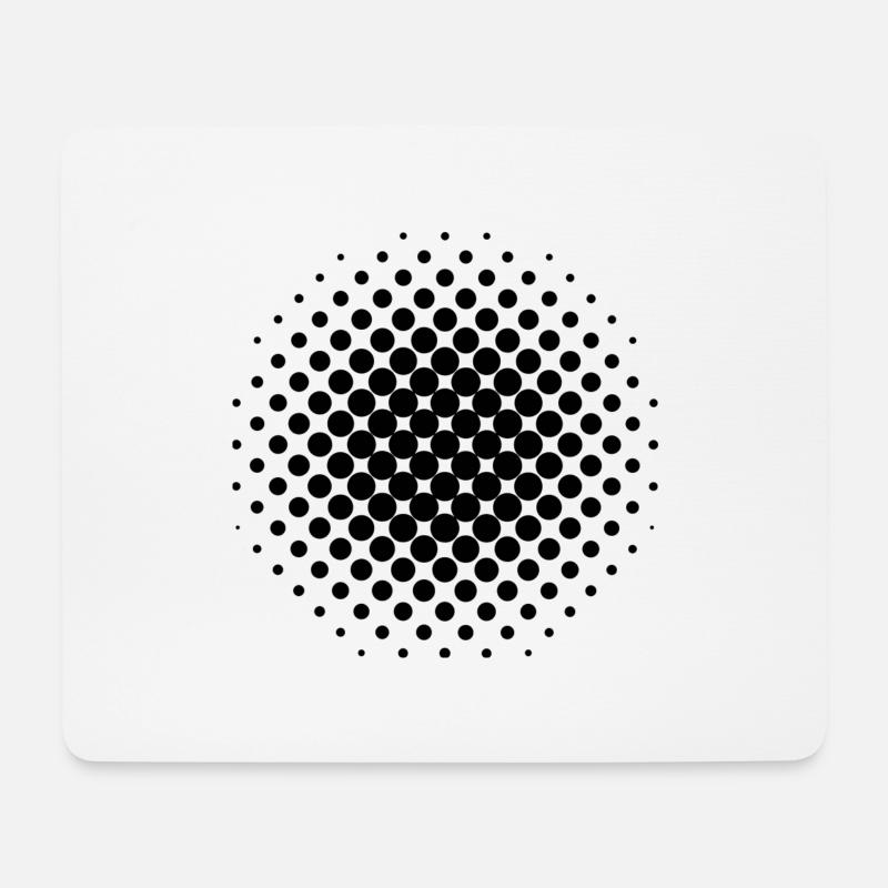 Black Dots - Mousepad (Querformat) - Weiß