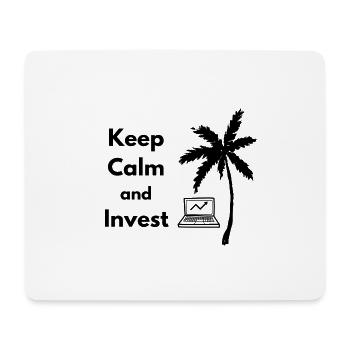 Keep Calm and Invest under a Coconut Tree - Mousepad (Querformat) - Weiß - Vorne