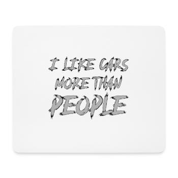 J’aime les voitures plus que People Tuning JDM - Tapis de souris (format paysage) - blanc - Devant