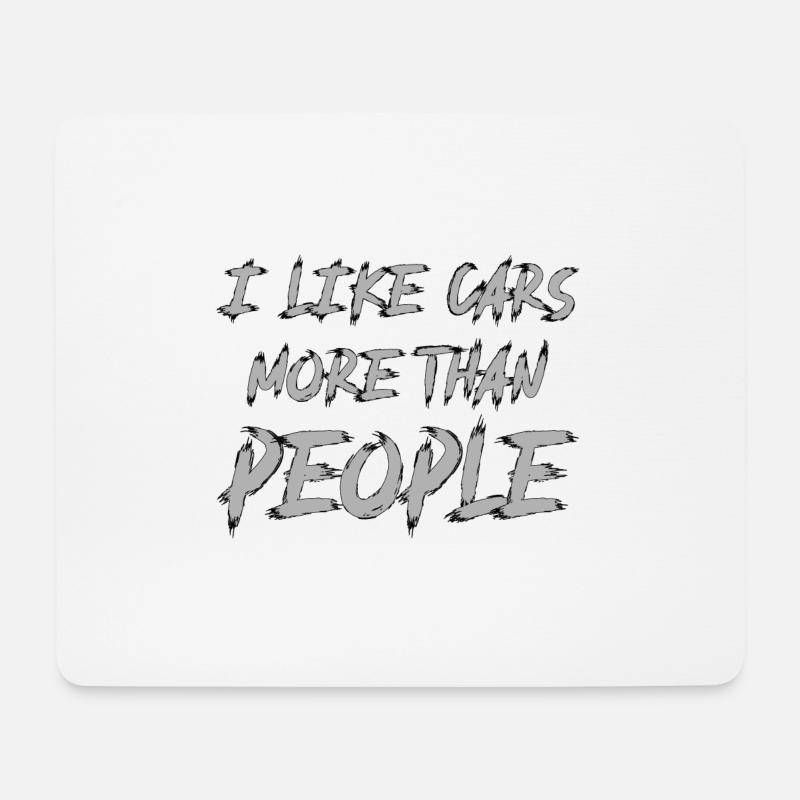 I like cars more than People Tuning JDM - Mousepad (Querformat) - Weiß