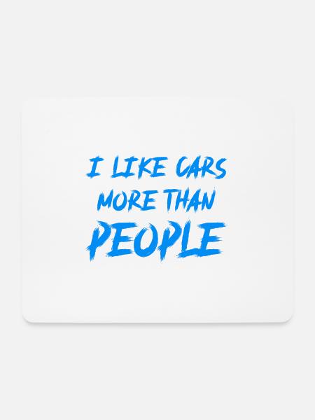 I like cars more than People Tuning JDM - Mouse Pad (horizontal) - white