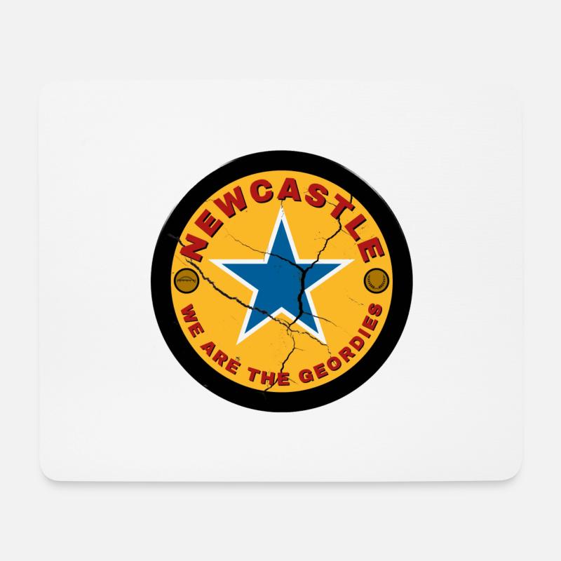 Blauer Stern Riss - Mousepad (Querformat) - Weiß