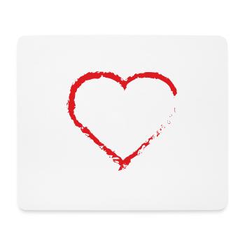 Coeur Coeurs Bonheur Amitié Famille Cadeau - Tapis de souris (format paysage) - blanc - Devant
