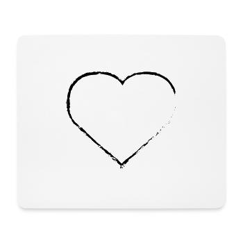 Coeur Coeurs Bonheur Amitié Famille Cadeau - Tapis de souris (format paysage) - blanc - Devant