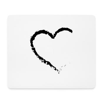 Coeur Cœurs Bonheur Amitié Cadeau familial - Tapis de souris (format paysage) - blanc - Devant