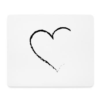 Coeur Cœurs Bonheur Amitié Cadeau familial - Tapis de souris (format paysage) - blanc - Devant