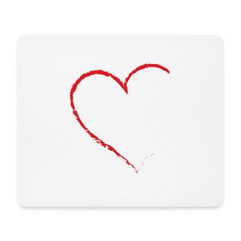 Coeur Cœurs Bonheur Amitié Cadeau familial - Tapis de souris (format paysage) - blanc - Devant
