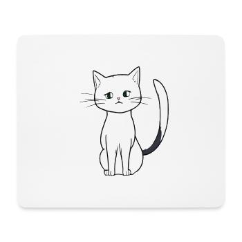 Chat Animal Icône Animal Mignon - Tapis de souris (format paysage) - blanc - Devant