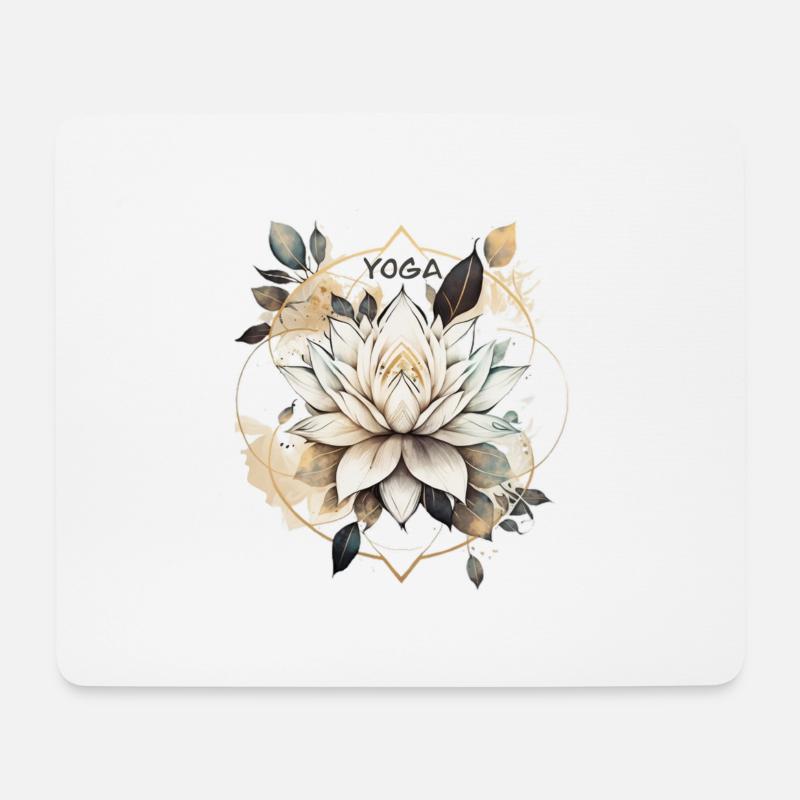 Yoga - Tapis de souris (format paysage) - blanc